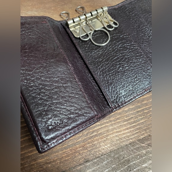 Authentic Chloe Deep plum color Key & card holder! *GUC* - Picture 4 of 6